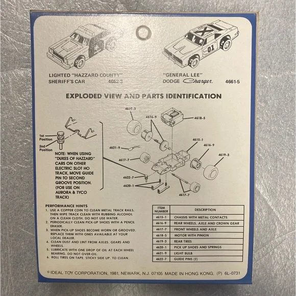 Vintage 1981 Ideal The Dukes Of Hazzard Dodge Charger General Lee Slot Car New! - Picture 8 of 9